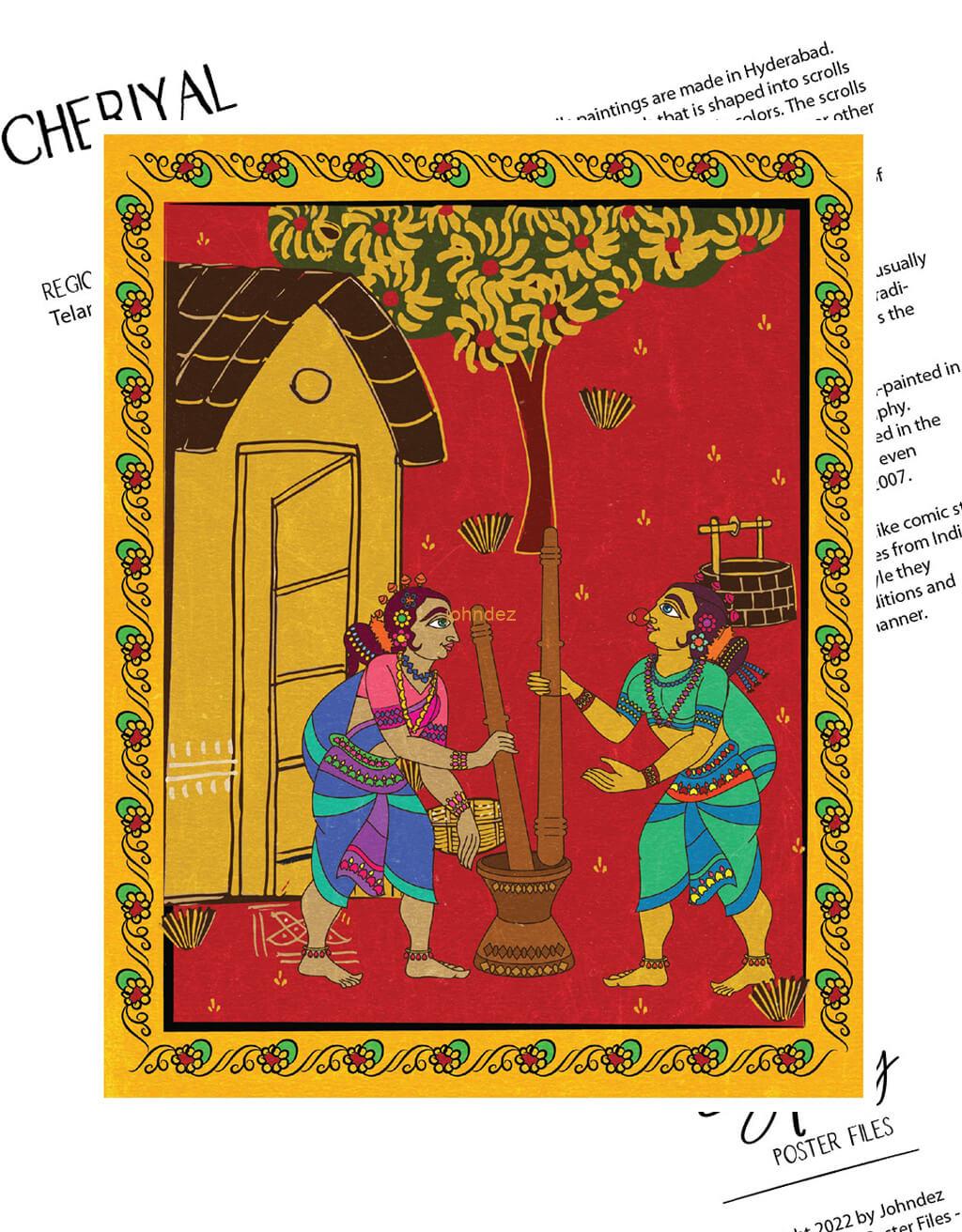 25 Folk Art Poster Bundle Vol-1 - Image 3