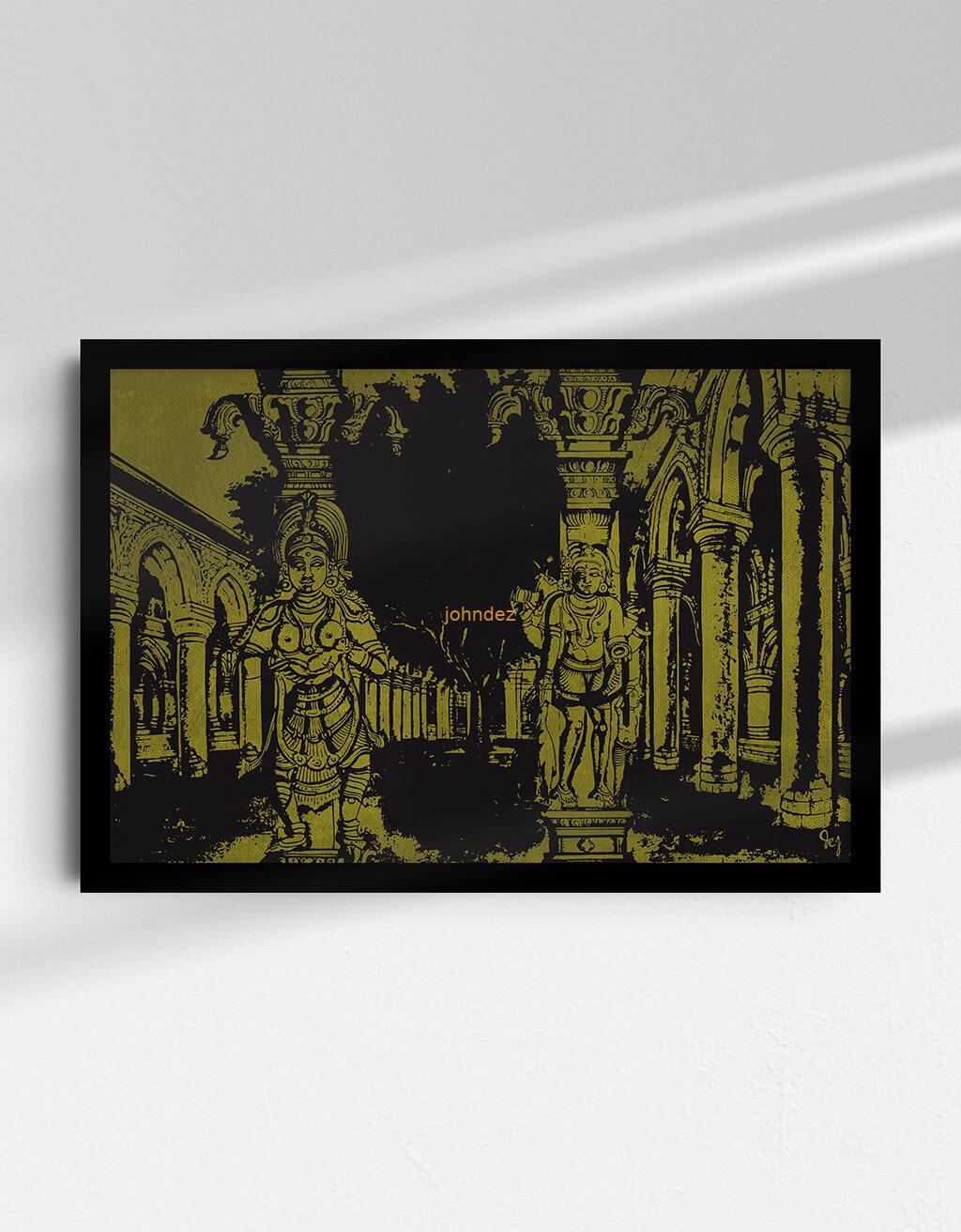 Pillars Along the Walkway.