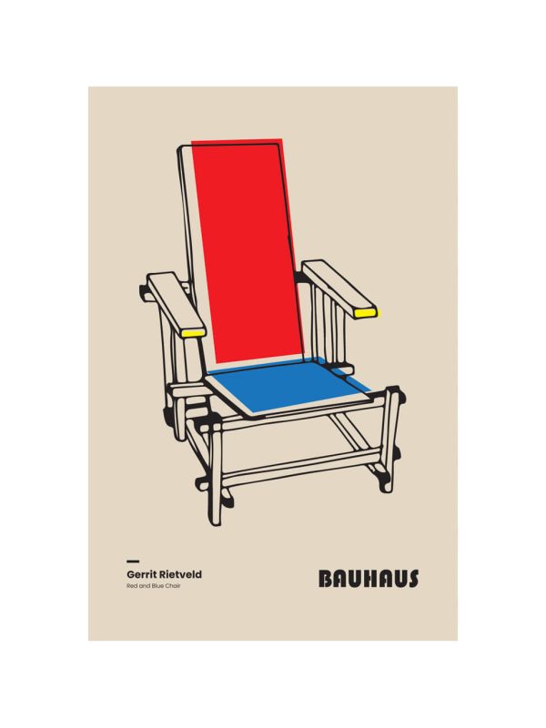 Gerrit Rietveld- Red and Blue Chair